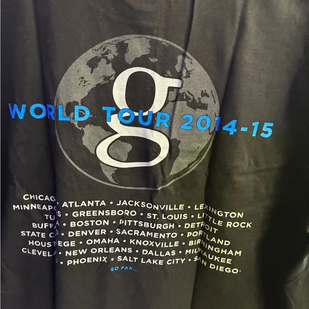 5/$20 Garth Brooks World Tour 2014-2015 Country Music SzL Concert‎ T-shirt Black